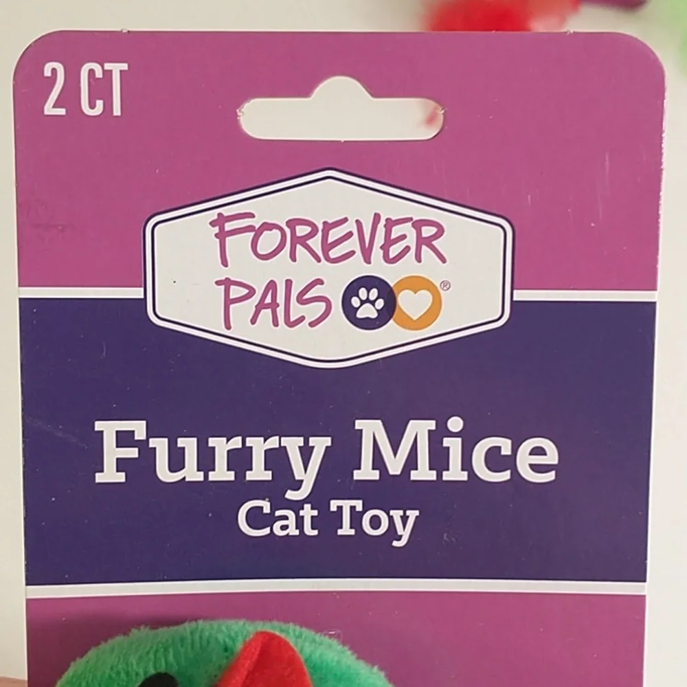Forever Pals Cat Toys Festive Donut and Furry Mice - Picture 2 of 7